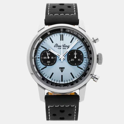 Pre-owned Breitling Top Time B01 Triumph Ab01764a1c1x1 Blue Automatic Stainless Steel Men's Wristwat