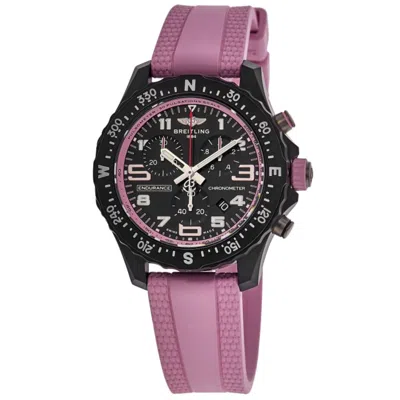 Breitling Professional Endurance Pro Pink Rubber Strap Unisex Watch X83310d41b1s1 In Black