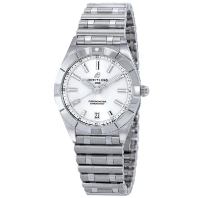 Breitling Quartz Chronomat White Dial Ladies Watch A77310101a2a1