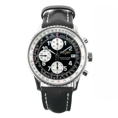 Pre-owned Breitling Steel Old Navitmer Mens Chronograph Wristwatch In Multi