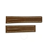 BREITLING BREITLING STRAP BROWN LEATHER STRAP AND WHITE STITCHING (NO CLASP) 22-20MM