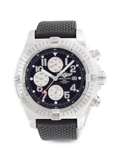 Pre-owned Breitling Super Avenger 48mm Watch In Black