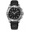 Breitling Super Avenger B01 Chronograph 46 Black Dial Titanium Leather Strap Men's Watch Eb0148101b1x1 In Black