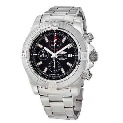 Pre-owned Breitling Super Avenger Chronograph Automatic Chronometer Black Dial Men's Watch