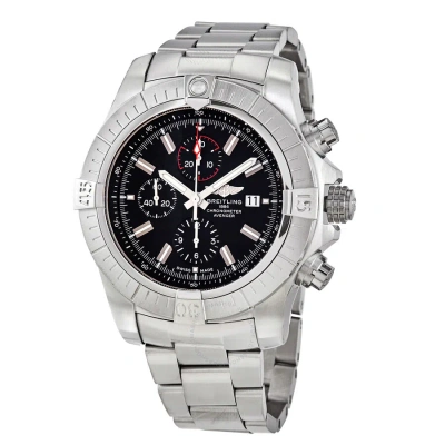 Breitling Super Avenger Chronograph Automatic Chronometer Black Dial Men's Watch A13375101b1a1