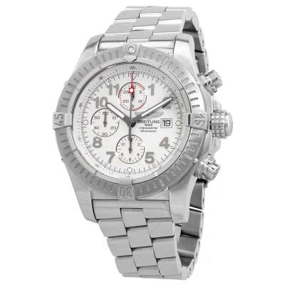 Breitling Super Avenger Chronograph Automatic White Dial Men's Watch A1337011/a562.135a In Metallic