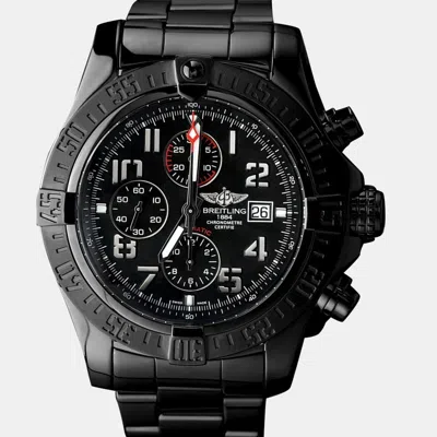 Pre-owned Breitling Super Avenger Ii A13371 Automatic Black Pvd Coated Men's Wristwatch 48 Mm
