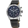 Breitling Super Avi B04 Chronograph Gmt 46 Tribute To Vought F4u Corsair Blue Dial Leather Strap Men's Watch A