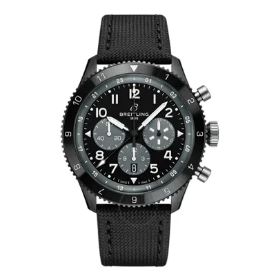 Breitling Super Avi Chronograph Automatic Black Dial Men's Watch Sb04451a1b1x1