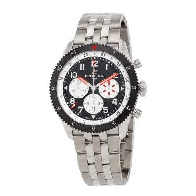 Breitling Super Avi Chronograph Automatic Black Dial Men's Watch Yb04451a1b1a1 In Red   / Black