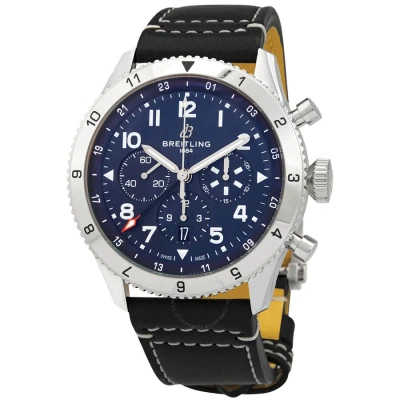 Breitling Super Avi Chronograph Automatic Chronometer Blue Dial Men's Watch Ab04451a1c1x1 In Black / Blue