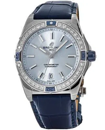 Pre-owned Breitling Super Chronomat Automatic 38 Blue Women's Watch A17356531c1p1