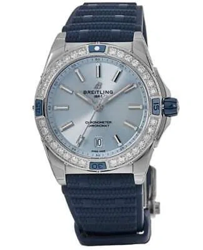 Pre-owned Breitling Super Chronomat Automatic 38 Ice Women's Watch A17356531c1s1
