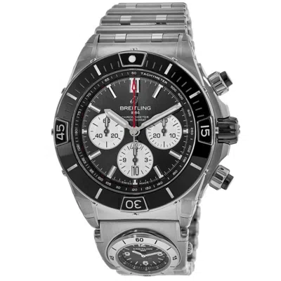 Breitling Super Chronomat B01 44 Automatic Black Dial Steel With Utc Module Men's Watch Ab0136251b1a2 Utc In Metallic