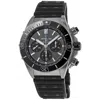 Breitling Super Chronomat B01 44 Automatic Chronograph Grey Dial Rubber Strap Men's Watch Eb0136251m1s1 In Black
