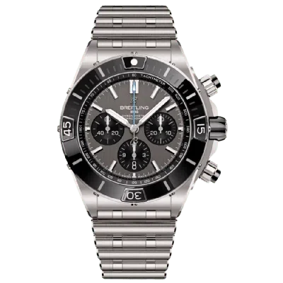 Breitling Super Chronomat B01 44 Automatic Chronograph Grey Dial Titanium Men's Watch Eb0136251m1e1 In Multi