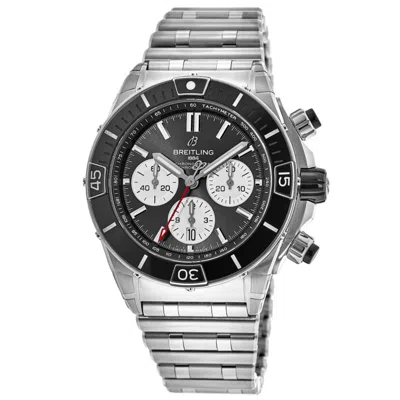 Breitling Super Chronomat B01 44 Black Dial Steel Men's Watch Ab0136251b1a1
