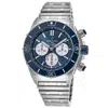 Breitling Super Chronomat B01 44 Chronograph Blue Dial Steel Men's Watch Ab0136161c1a1 In Silver