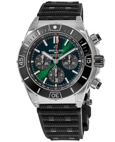 Pre-owned Breitling Super Chronomat B01 44 Green Dial Men's Watch Ab0136251l1s1