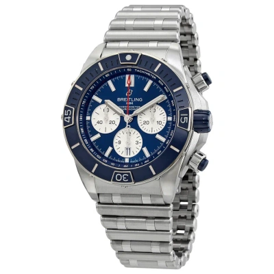 Breitling Super Chronomat B01 Chronograph Automatic Chronometer Blue Dial Men's Watch Ab0136161c1a1 In Blue / Silver