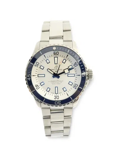 Pre-owned Breitling Superocean 42mm Watch In White