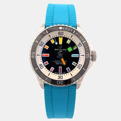 Pre-owned Breitling Superocean A17375211b2s1 Automatic Stainless Steel Men's Wristwatch 42 Mm In Black