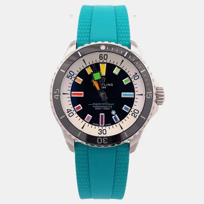 Pre-owned Breitling Superocean A17375211b2s2 Automatic Blue Stainless Steel Men's Wristwatch 42 Mm