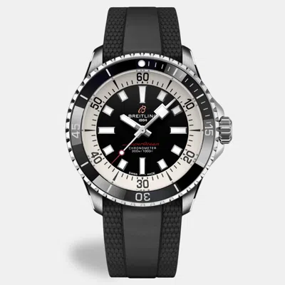 Pre-owned Breitling Superocean A17376211b1s1 Automatic Black Stainless Steel Men's Wristwatch 44 Mm
