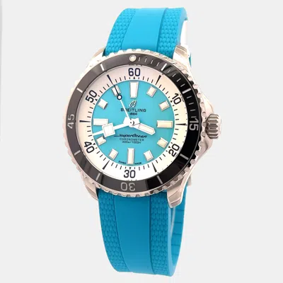 Pre-owned Breitling Superocean A17376211l2s2 Automatic Blue Stainless Steel Men's Wristwatch 44 Mm