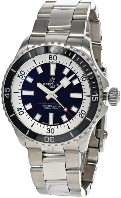 Pre-owned Breitling Superocean Auto 42mm Black Dial Ss Men's Watch A17375211b1a1