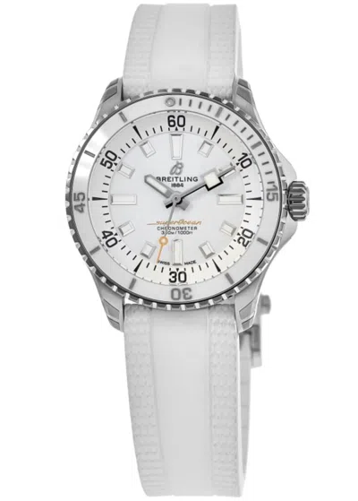 Breitling Superocean Automatic 36 White Dial Rubber Strap Women's Watch A17377211a1s1
