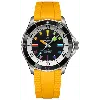 Breitling Superocean Automatic 42 Black Dial Yellow Rubber Strap Men's Watch A17375211b2s4 In Black