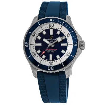 Breitling Superocean Automatic 42 Blue Dial Rubber Strap Men's Watch A17375e71c1s1
