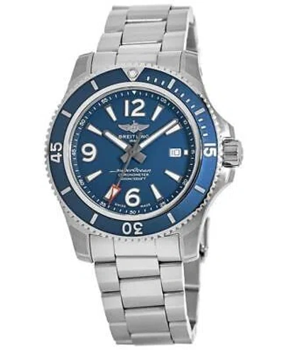 Pre-owned Breitling Superocean Automatic 42 Blue Dial Steel Men's Watch A17366d81c1a1
