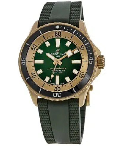 Pre-owned Breitling Superocean Automatic 42 Green Dial Men's Watch N17375201l1s1