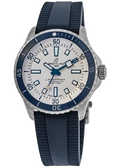 Breitling Superocean Automatic 42 Silver Dial Rubber Strap Men's Watch A17375e71g1s1