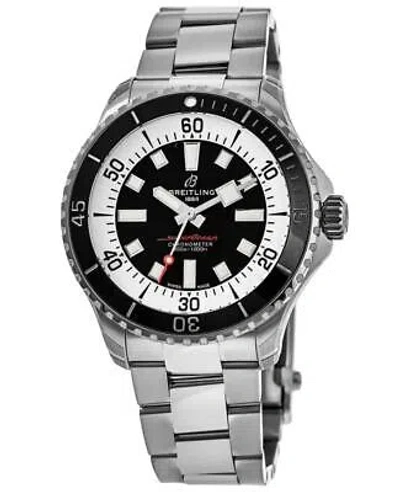 Pre-owned Breitling Superocean Automatic 44 Black Dial Steel Men's Watch A17376211b1a1