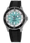 Breitling Superocean Automatic 44 Turquoise Dial Rubber Strap Men's Watch A17376211l2s1 In Blue