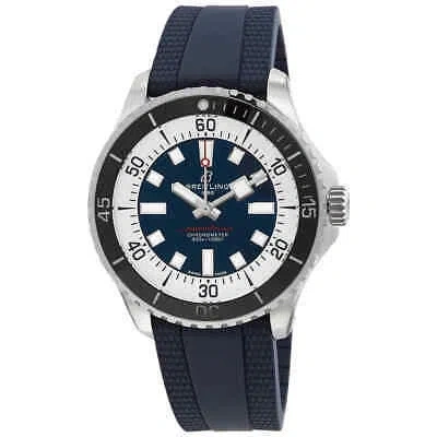 Pre-owned Breitling Superocean Automatic Chronometer Blue Dial Men's Watch A17376211c1s1