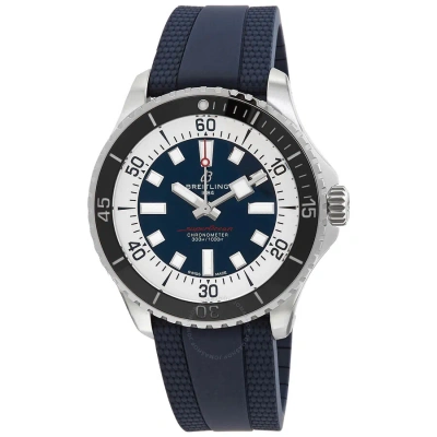 Breitling Superocean Automatic Chronometer Blue Dial Men's Watch A17376211c1s1 In Black / Blue