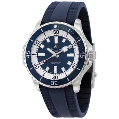 Pre-owned Breitling Superocean Automatic Chronometer Blue Dial Men's Watch A17378e71c1s1