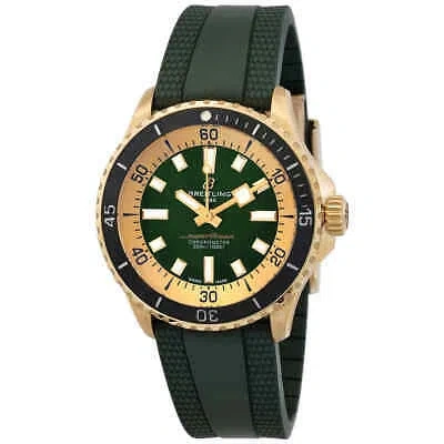 Pre-owned Breitling Superocean Automatic Chronometer Green Dial Men's Watch N17375201l1s1
