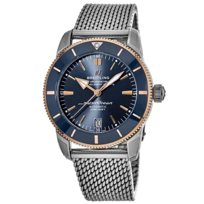 Breitling Superocean Heritage 42 Automatic Blue Dial Rose Gold Bezel Steel Men's Watch Ub2010161c1a1