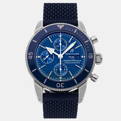 Pre-owned Breitling Superocean Heritage A13313161c1s1 Blue Stainless Steel Automatic Men's Watches 44mm