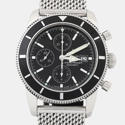 Pre-owned Breitling Superocean Heritage A13320 Black Stainless Steel Automatic Men's Watches 46mm