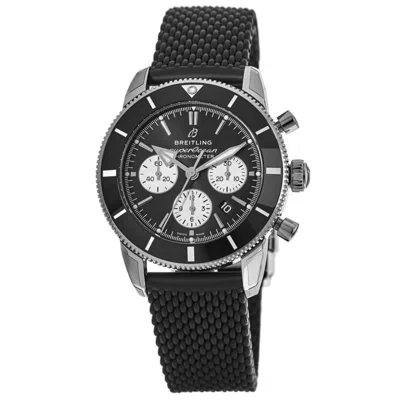 Breitling Superocean Heritage B01 Chronograph 44 Black Dial Rubber Strap Men's Watch Ab0162121b1s1