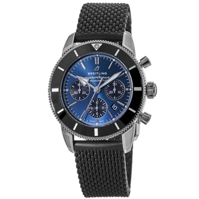 Breitling Superocean Heritage B01 Chronograph 44 Blue Dial Rubber Strap Men's Watch Ab0162121c1s1