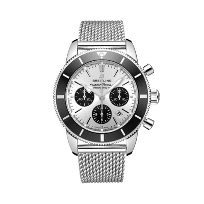 Pre-owned Breitling Superocean Heritage B01 Chronograph 44 Silver Dial Ab0162121g1a1