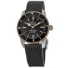 Breitling Superocean Heritage B20 Automatic 42 Black Dial 18k Rose Gold Bezel Rubber Strap Men's Watch Ub20101 In Black