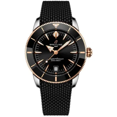 Breitling Superocean Heritage B31 Automatic 42 Black Dial 18k Rose Gold Rubber Strap Men's Watch Ub3111241b1s1